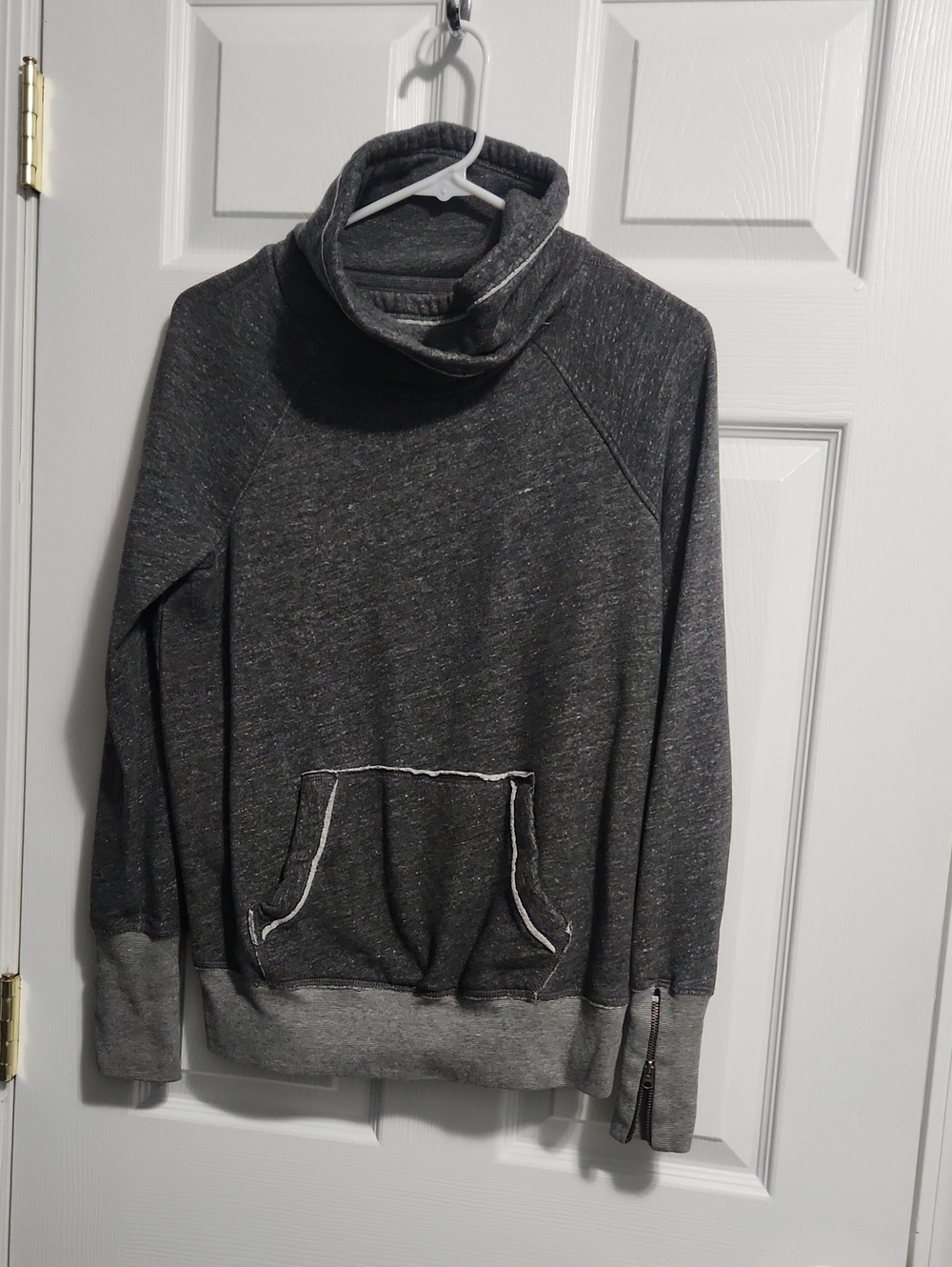 Abercrombie & Fitch Charcoal Gray Funnel Neck Pullover